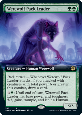 【ENG】■拡張アート■《群れ率いの人狼/Werewolf Pack Leader》[AFR]