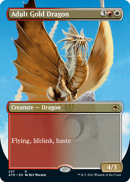 【ENG】【Foil】■ボーダーレス■《アダルト・ゴールド・ドラゴン/Adult Gold Dragon》[AFR]