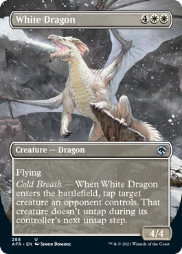 【ENG】【Foil】■ボーダーレス■《ホワイト・ドラゴン/White Dragon》[AFR]