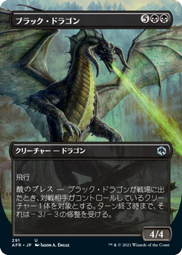 【JPN】【Foil】■ボーダーレス■《ブラック・ドラゴン/Black Dragon》[AFR]