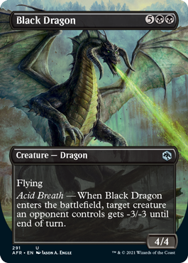 【ENG】【Foil】■ボーダーレス■《ブラック・ドラゴン/Black Dragon》[AFR]
