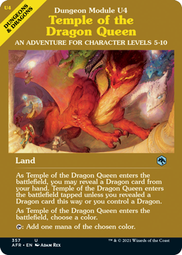【ENG】【Foil】■ショーケース■《ドラゴンの女王の寺院/Temple of the Dragon Queen》[AFR]