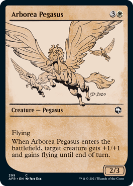 【ENG】【Foil】■ショーケース■《アルボレーアのペガサス/Arborea Pegasus》[AFR]
