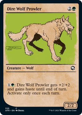 【ENG】【Foil】■ショーケース■《うろつくダイア・ウルフ/Dire Wolf Prowler》[AFR]