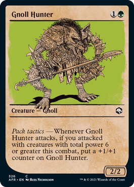 【ENG】【Foil】■ショーケース■《ノールの狩人/Gnoll Hunter》[AFR]