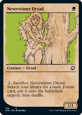 【ENG】【Foil】■ショーケース■《ネヴァーウィンターのドライアド/Neverwinter Dryad》[AFR]