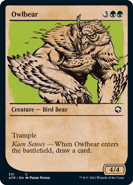 【ENG】【Foil】■ショーケース■《アウルベア/Owlbear》[AFR]