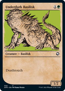 【ENG】【Foil】■ショーケース■《アンダーダークのバジリスク/Underdark Basilisk》[AFR]
