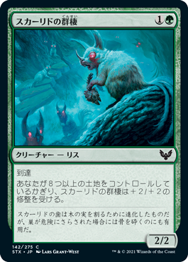 【JPN】【Foil】《スカーリドの群棲/Scurrid Colony》[STX]