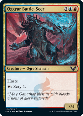 【ENG】【Foil】《オグヤールの戦予見者/Oggyar Battle-Seer》[STX]