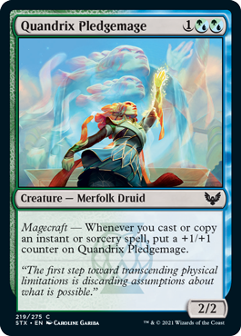 【ENG】【Foil】《クアンドリクスの誓約魔道士/Quandrix Pledgemage》[STX]