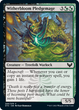 【ENG】【Foil】《ウィザーブルームの誓約魔道士/Witherbloom Pledgemage》[STX]