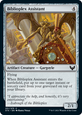 【ENG】【Foil】《大図書棟の助手/Biblioplex Assistant》[STX]