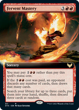 【ENG】【Foil】■拡張アート■《白熱の熟達/Fervent Mastery》[STX]