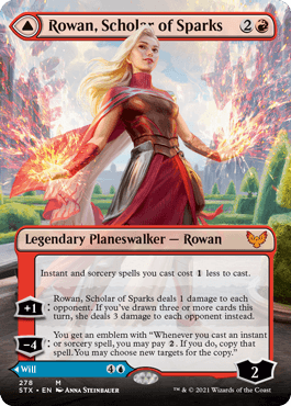 【ENG】【Foil】■ボーダーレス■《火花の学者、ローアン/Rowan, Scholar of Sparks》[STX]