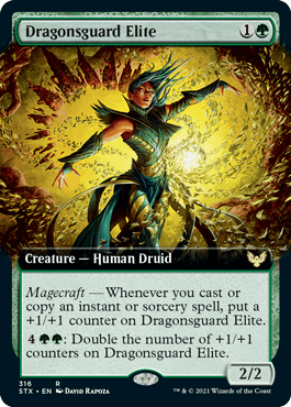 【ENG】【Foil】■拡張アート■《龍護りの精鋭/Dragonsguard Elite》[STX]