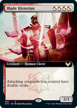 【ENG】【Foil】■拡張アート■《刃の歴史家/Blade Historian》[STX]