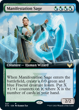 【ENG】【Foil】■拡張アート■《顕現の賢者/Manifestation Sage》[STX]