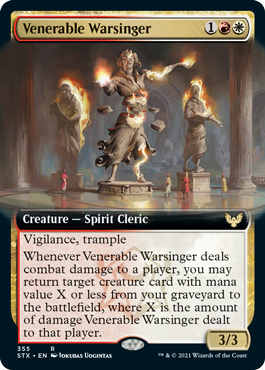 【ENG】【Foil】■拡張アート■《尊い戦歌い/Venerable Warsinger》[STX]