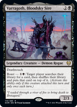 【ENG】【Foil】《血空の主君、ヴェラゴス/Varragoth, Bloodsky Sire》[KHM]