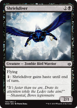 【ENG】【Foil】《叫ぶ落下兵/Shriekdiver》[WAR]