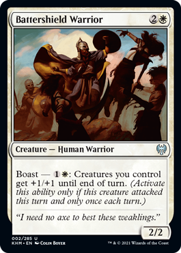 【ENG】【Foil】《盾打ちの戦士/Battershield Warrior》[KHM]