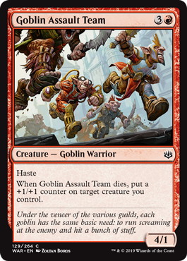 【ENG】【Foil】《ゴブリンの突撃隊/Goblin Assault Team》[WAR]