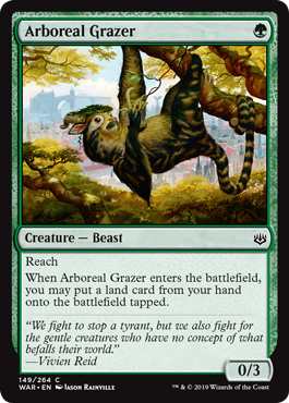 【ENG】【Foil】《樹上の草食獣/Arboreal Grazer》[WAR]
