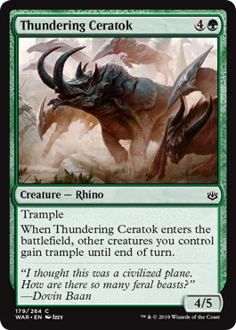 【ENG】【Foil】《轟く角獣/Thundering Ceratok》[WAR]