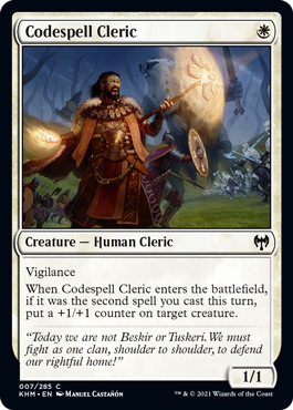 【ENG】【Foil】《掟綴りの僧侶/Codespell Cleric》[KHM]