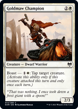 【ENG】【Foil】《黄金口の勇者/Goldmaw Champion》[KHM]