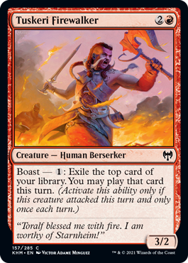 【ENG】【Foil】《タスケーリの火歩き/Tuskeri Firewalker》[KHM]