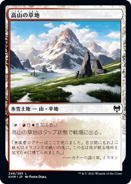 【JPN】【Foil】《高山の草地/Alpine Meadow》[KHM]