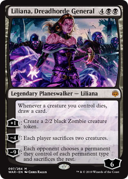 【ENG】《戦慄衆の将軍、リリアナ/Liliana, Dreadhorde General》[WAR]