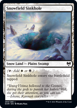 【ENG】【Foil】《雪原の陥没孔/Snowfield Sinkhole》[KHM]