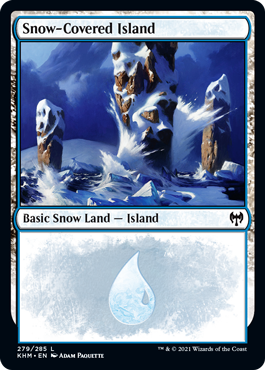 【ENG】【Foil】《冠雪の島/Snow-Covered Island》(279)[KHM]