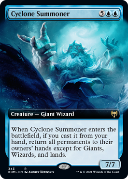 【ENG】【Foil】■拡張アート■《竜巻の召喚士/Cyclone Summoner》[KHM]