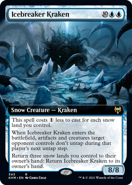 【ENG】【Foil】■拡張アート■《氷砕きのクラーケン/Icebreaker Kraken》[KHM]