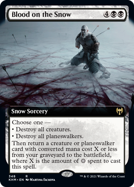 【ENG】【Foil】■拡張アート■《雪上の血痕/Blood on the Snow》[KHM]