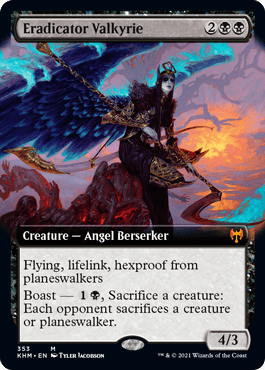 【ENG】【Foil】■拡張アート■《撲滅する戦乙女/Eradicator Valkyrie》[KHM]