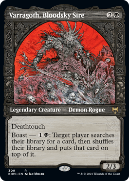 【ENG】【Foil】■ショーケース■《血空の主君、ヴェラゴス/Varragoth, Bloodsky Sire》[KHM]