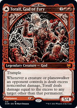 【ENG】【Foil】■ショーケース■《怒りの神、トラルフ/Toralf, God of Fury》[KHM]