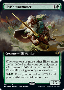 【ENG】【Foil】■拡張アート■《エルフの戦練者/Elvish Warmaster》[KHM]