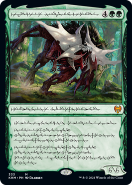 【ENG】【Foil】■ファイレクシア語■《巨怪な略奪者、ヴォリンクレックス/Vorinclex, Monstrous Raider》[KHM]