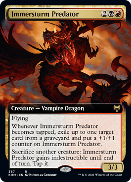 【ENG】【Foil】■拡張アート■《イマースタームの捕食者/Immersturm Predator》[KHM]