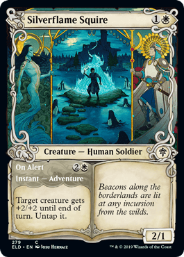 【ENG】【Foil】■ショーケース■《銀炎の従者/Silverflame Squire》[ELD]