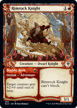 【ENG】【Foil】■ショーケース■《リムロックの騎士/Rimrock Knight》[ELD]