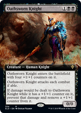 【ENG】■拡張アート■《誓いを立てた騎士/Oathsworn Knight》[ELD]