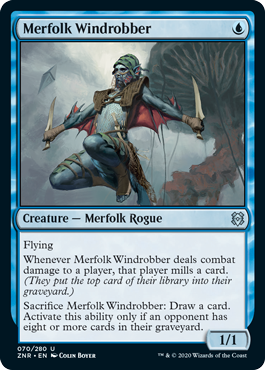 【ENG】【Foil】《マーフォークの風泥棒/Merfolk Windrobber》[ZNR]