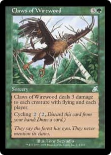 【ENG】【Foil】《ワイアウッドのかぎ爪/Claws of Wirewood》[SCG]